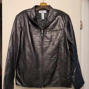 Liz Claiborne Black Lamb Leather Jacket
